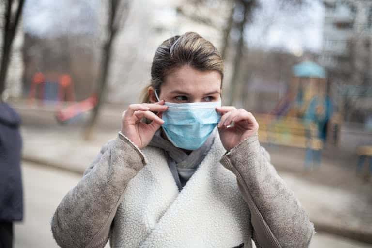 Woman Wearing Face Mask