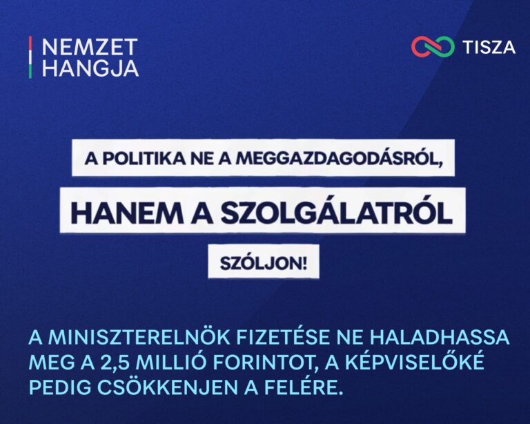 A politika nem a gazdagodásról kell hogy szóljon