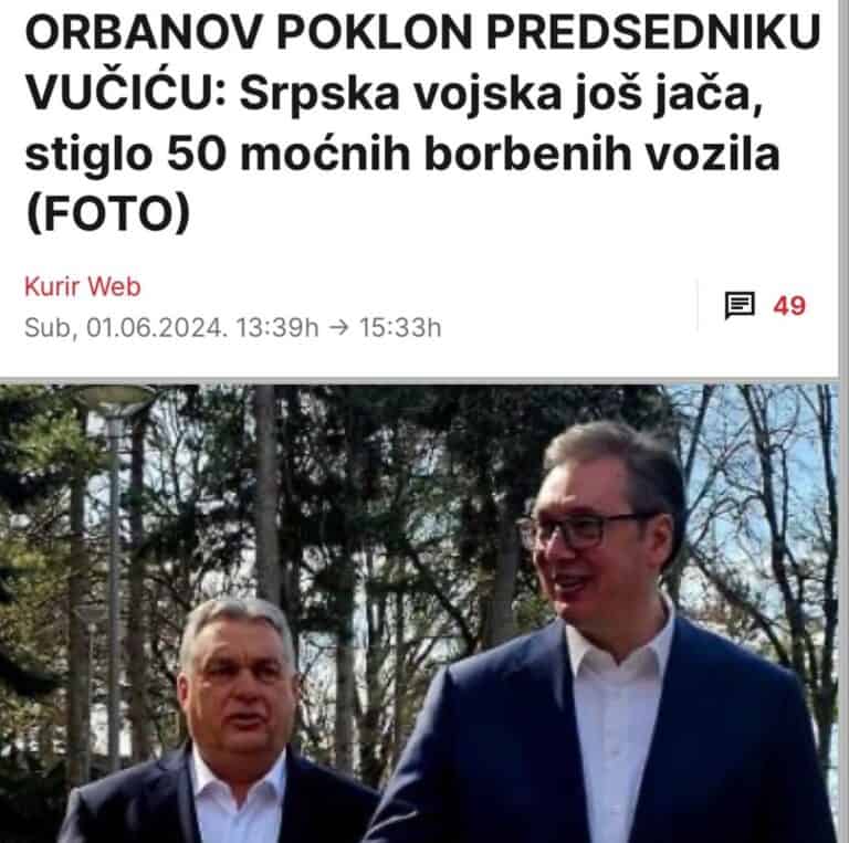 Hadházy Ákos: a magyar kormány titkolja, hány páncélos harci járművet küldött Szerbiába